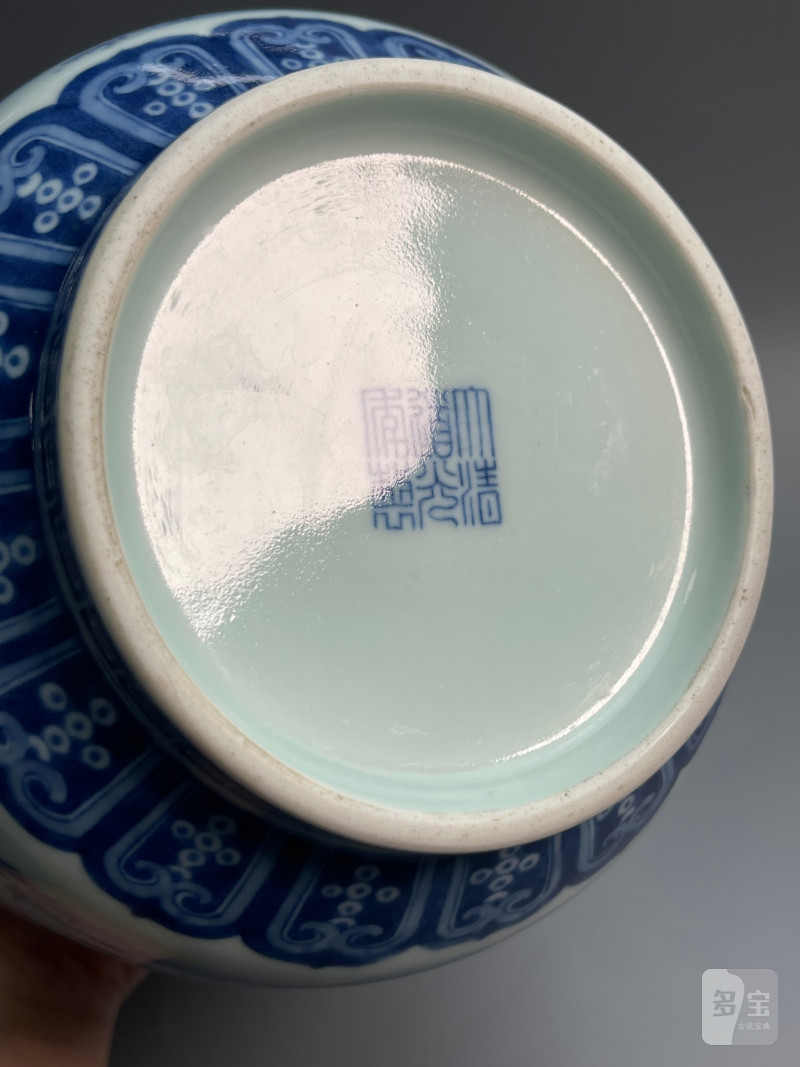 清道光  御制青花六合同春如意耳尊 - 图31